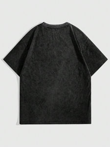 Camiseta Extra Grande Personalizada con Lavado Ácido, Unisex, Algodón Vintage Transpirable, Hombros Caídos, Estilo Urbano, Camisetas para Hombre con Lavado Ácido - Product Image 3