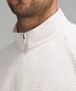 Sweat-shirt à col rond pour homme, respirant, en coton mélangé, coupe décontractée unique, qualité supérieure, léger, avec fermeture éclair quart de tour - Product Image 4