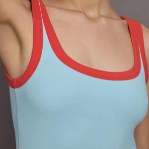 Ropa de uso diario, camisetas sin mangas para mujer, verano, ecológico, cómodo, económico, transpirable, tejido, logotipo personalizado - Product Image 4