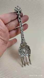 Serveur à salade en acier inoxydable exceptionnel avec poignée artisanale de concepteur pour l'approvisionnement de restaurants d'hôtel d'ustensiles de cuisine - Product Image 5