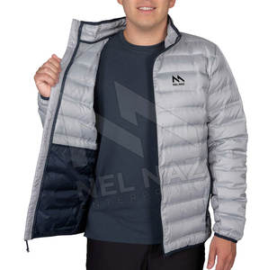 Veste matelassée d'hiver coupe-vent pour homme, col montant, 100 % polyester, tissu toile, qualité supérieure, vente en gros OEM - Product Image 4