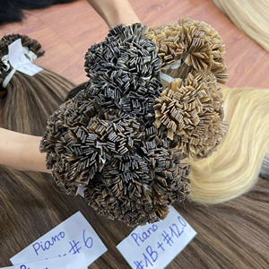 Super Vente 100% Vierge Vietnamienne Pointe Plate Extensions de Cheveux Vague Naturelle Top 1 Du Vietnam Usine En Gros - Product Image 2