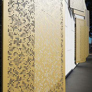 Système <span class=keywords><strong>de</strong></span> <span class=keywords><strong>façade</strong></span> en perforation 3D en zigzag, panneaux perforés dimensionnels personnalisés pour la décoration architecturale - Product Image 5