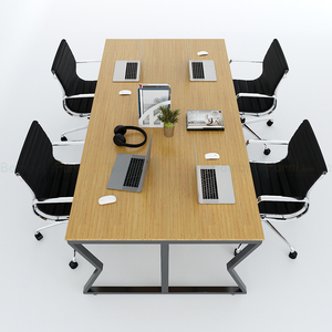 BFMB012-Minimalist 4-Piece MBamboo Cluster Workstation 240x120cm ต้องประกอบเอง - Product Image 3