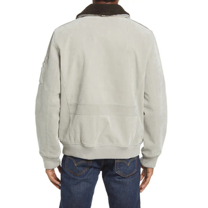 Chaqueta Bomber Casual de Cuero PU Extraíble Personalizada de Alta Calidad para Hombre, Cuello Alto, Acabado de Procesamiento, Secado Rápido para la Temporada de Invierno - Product Image 5