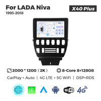 MEKEDE X40 UIS7865 8+128G 2K QLED AKM DSP CarPlay Inalámbrico Android Auto para LADA Niva 1993-2018