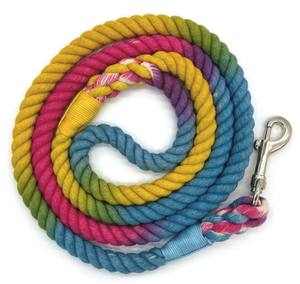 Laisse pour chien en corde tressée ombrée 100% coton multicolore - Product Image 3