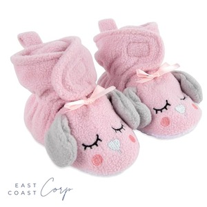 Cozy Fleece Baby Booties- Sherpa Baby Crib Booties Zapatos de invierno de suela blanda Unisex Fleece Booties Bebés - Product Image 2