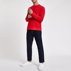 Alta calidad 500gsm cuello redondo sudadera algodón en blanco Unisex personalizado cuello redondo sudadera hombres bordado - Product Image 2