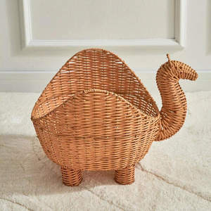 ตะกร้าหวายสีฟ้าทำด้วยมือพร้อมชุดผ้าสำหรับจัดงานเทศกาลรถเข็นของขวัญรอมฎอนแบบกำหนดเองขายส่งจากเวียดนาม - Product Image 3