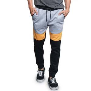 Joggers Block Color Men's Pants Trousers Custom OEM Logo Embroidery Men's High Quality Cotton Workout Casual <b>Elastic</b> <b>Waistband</b> - Product Image 3
