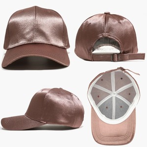 Sombrero deportivo Gorras de béisbol de satén de seda lisa en blanco brillante para mujeres y hombres - Product Image 2