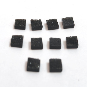 คริสตัลดรูซี่อาเกตสีดำธรรมชาติทรงสี่เหลี่ยมขนาด5x5มม. 0.71cts เรียบหลวมเครื่องประดับควอทซ์อัญมณีรูปทรงรี - Product Image 2