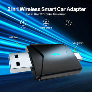 Adaptador de Usb a Usb C Interfaz dual sin cable con cable a CarPlay inalámbrico Ai Carplay <span class=keywords><strong>Android</strong></span> 2 en 1 Adaptador automático Carplay - Product Image 5