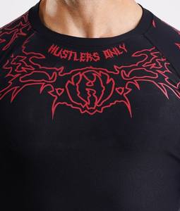 เสื้อรัดรูปสำหรับออกกำลังกายของผู้ชายชุดต่อสู้แบบกำหนดเองได้ชุดฝึกซ้อม rashguard ด้านหน้าแบบยืดได้ - Product Image 4