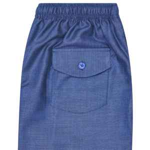 Blue Cross Pocket Woven <b>Pajama</b> Regular Fit Lounge Pants Soft CVC Fabric, Drawstring Waist & Side Pockets Sleepwear - Product Image 5