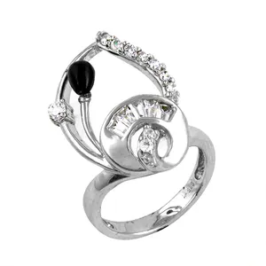 925 <b>Silver</b> Onyx Diamond <b>Ring</b> for Women Statement Piece - Product Image 2