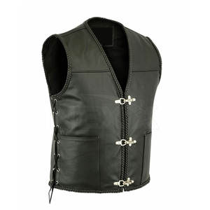 Nouvelle arrivée sans manches Gilet en cuir pour hommes Gilet en cuir de bonne qualité pour hommes Gilet en cuir Offre Spéciale hommes - Product Image 6