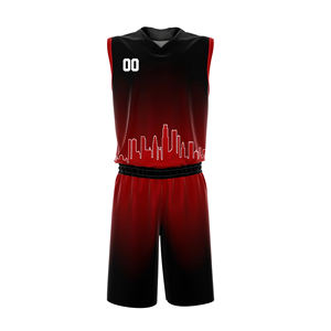 เสื้อบาสเก็ตบอลทีมแบบใหม่ราคาส่งถูก พิมพ์ลายดิจิทัลตามสั่ง - Product Image 1