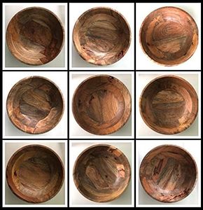 Fairwood Way ensemble de saladiers en bois de manguier rustique 15 pouces extra large bol en bois avec serveurs pour les mariages - Product Image 2