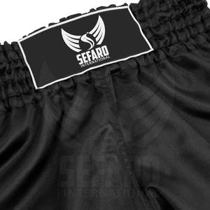 Pantalones cortos de Muay Thai para hombre con cintura elástica y ajuste holgado, pantalones cortos de Muay Thai para hombre de talla grande personalizados para adultos - Product Image 4
