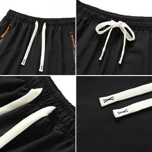 <b>Men's</b> Casual Cargo Gym Shorts 100% Cotton Solid <b>Relaxed</b> <b>Fit</b> Elastic Waist Knee Length Multi-Pockets Breathable Quick Dry Premium - Product Image 2