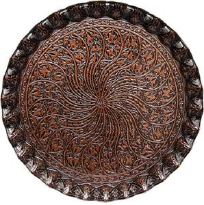 MS-bandeja de servicio de té personalizada de Metal de cobre, con mango, mesa de comedor decorativa, bandeja superior para el hogar, oficina y café - Product Image 4