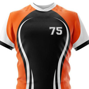 Vente en gros Ensemble de vêtements de sport de rugby football confortables personnalisés Vêtements respirants avec nom d'équipe sublimé pour les équipes fabriquées - Product Image 5