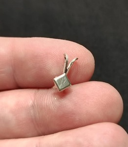 2025 carré 3mm 4mm 5mm Snap Tite pendentif en argent Sterling réglage montage bijoux trouver en gros 925 bricolage Base de pierres précieuses - Product Image 3