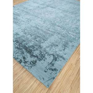 Tapis Kavi bleu noué à la main en laine et soie de bambou, collection Project Error, motif abstrait pour usage domestique Esk-430 - Product Image 2