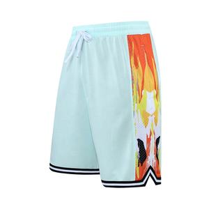 Wholesale Men's Basketball <b>Shorts</b> Vintage Heat Transfer Print <b>Mesh</b> <b>Shorts</b> for Men Sportswear - Product Image 4