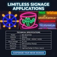 Bande lumineuse néon flexible en silicone ultra-étroite 5 mm DC24V IP67 120 LED/m découpable pour éclairage de signalétique