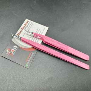 Pince à épiler d'extension de cils en acier inoxydable japonais avec logo personnalisé 45 90 65 degrés Diamond Grip Doll Face Volume Lash Pointed - Product Image 3