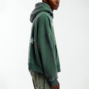 Sweats à capuche à fermeture éclair personnalisés à la mode avec motifs de points brodés et design perlé automne mode ODM approvisionnement - Product Image 3