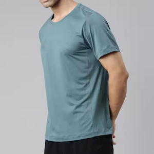 APO OEM logo personnalisé T-shirt ample à manches courtes T-shirt en coton à manches courtes de couleur unie pour hommes pour décontracté - Product Image 1