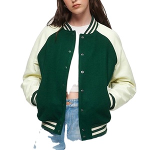 Vestes universitaires en peau de mouton pour femmes, personnalisables en gros, avec logo sur mesure, respirantes, pour l'hiver, style streetwear décontracté - Product Image 2