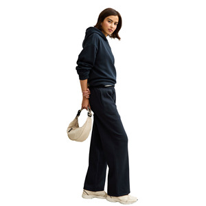 Sweat-shirt à capuche en molleton unisexe décontracté pour femme 100% coton, surdimensionné, lourd, de haute qualité, uni, OEM - Product Image 3