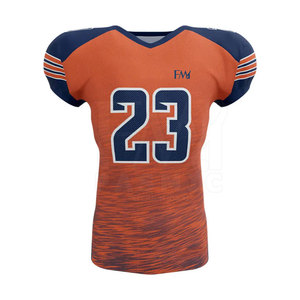 Uniforme de football américain de haute qualité 100% polyester pour adultes, respirant, grande taille, logo personnalisé, en stock, faible MOQ - Product Image 2