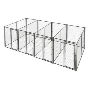 4' x 4' binnenmaat, 4' x 6' buitenmaat, metalen hondenkennel, meerdere standaard hondenkooien, huismodel, 3-pack - Product Image 4