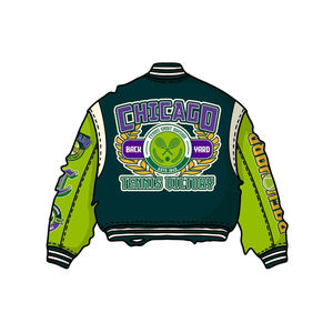 2025 vestes Varsity Plus personnalisées de haute qualité pour hommes Letterman Design avec décoration en fourrure pour tissu enduit de saison de printemps - Product Image 3