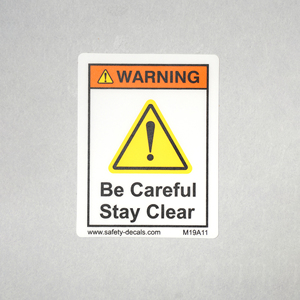Autocollant d'avertissement de sécurité, soyez prudents, restez à distance, imperméable, résistant aux rayures, résistant à la chaleur, adhésif 3M, étiquettes d'emballage - Product Image 1