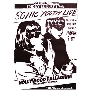 Sonic Youth Goo-Live for Hollywood Palladium <b>Poster</b> Modern Design Style Made of Paper for Wall Decor - Product Image 1