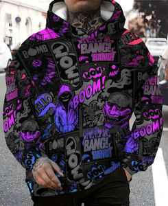 Sweat à capuche pour homme de qualité supérieure, ultra confortable et douillet, 100% coton, brodé, uni, teinture unie avec impression numérique pour l'hiver - Product Image 5