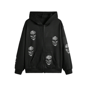 New fashion Unisex Rhinestones hoodies durable fabric <b>top</b> trending reasonable rate Rhinestones men's hoodies with high quality - Product Image 1