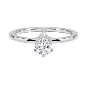 Bague de mariage unisexe en or jaune de luxe, diamant solitaire taille radiant cultivé en laboratoire, certifié IGI - Product Image 6