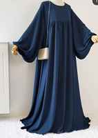 Abaya islamique ODM pour femmes, ouverte sur le devant, personnalisée, broderie sans couture, lin et polyester, légère, respirante, séchage rapide, pour le printemps