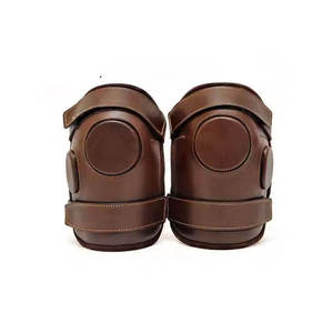 Rodilleras de Cuero Vacuno Marrón de Alta Calidad para Equitación, 100% Cuero, con Logotipo Personalizado, Par para Adultos, Carreras de Caballos - Product Image 5