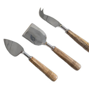 Nouveauté Ensemble de 3 fromages en acier inoxydable personnalisés de qualité supérieure avec poignée multicolore Ustensiles de cuisine pour hôtel - Product Image 2