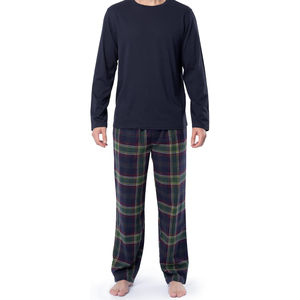 Top tendance hommes flanelle pantalon grande taille vêtements de nuit d'hiver fil teint doux respirant Plaid sommeil pyjama hommes flanelle pantalon - Product Image 2