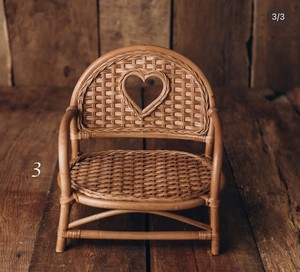 Handmade rattan mini white <b>wicker</b> loveseat bench props - Photo Booth Chair - photo chair props factory price - Product Image 3